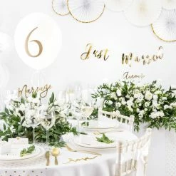 Partydecor Party Supplies Gold Just Married Balloon 30cm Latex