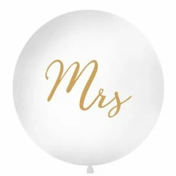 Partydecor Gold Mrs Giant Balloon 36" Latex Party Supplies