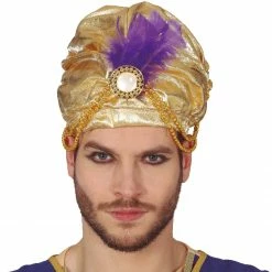 Fiestas Guirca Gold Turban Headpiece