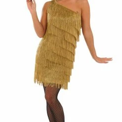 Funshack Gold Flapper Dress Costume 1920's
