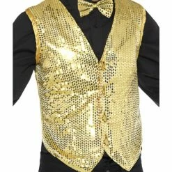 Smiffy's Gold Sequin Waistcoat