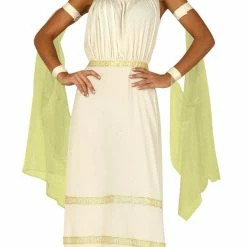 Fiestas Guirca Egyptian, Roman & Greek Golden Greek Goddess Costume