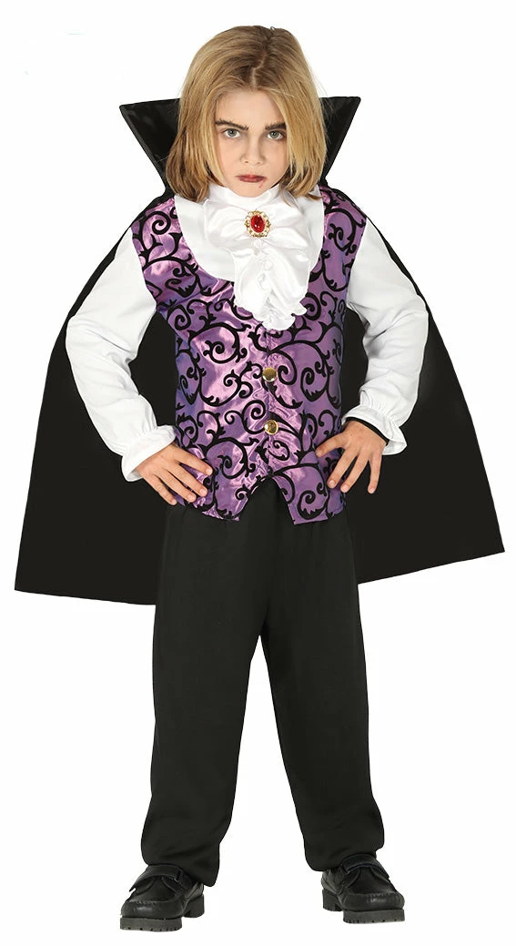 Fiestas Guirca Halloween Gothic Vampire Lilac Costume Boys 3 Fiestas Guirca Halloween Gothic Vampire Lilac Costume Boys