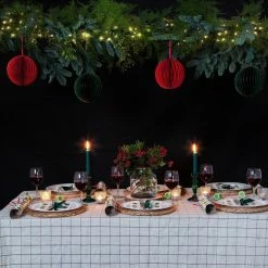 Talking Tables Christmas Gift And Decoration Ideas Green Glitter Honeycomb Decoration 30cm