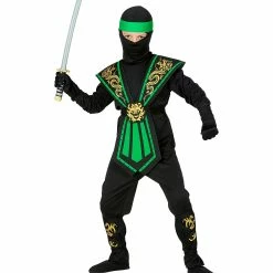 Widmann Kid's Halloween Green Kombat Ninja Costume Kids 7 Widmann Kid's Halloween Green Kombat Ninja Costume Kids