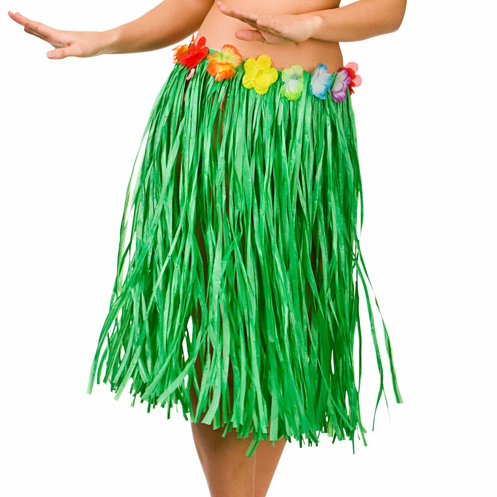 Wicked Hawaiian Costumes Green Hawaiian Grass Skirt Flower Waist 3 Wicked Hawaiian Costumes Green Hawaiian Grass Skirt Flower Waist