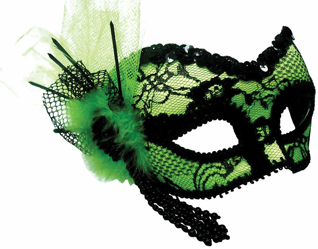 Bristol Costume Accessories Green And Black Lace Masquerade Mask 3 Bristol Costume Accessories Green And Black Lace Masquerade Mask