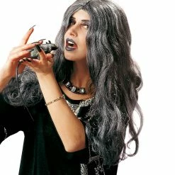 Widmann Halloween Accessories Grey Wig Long