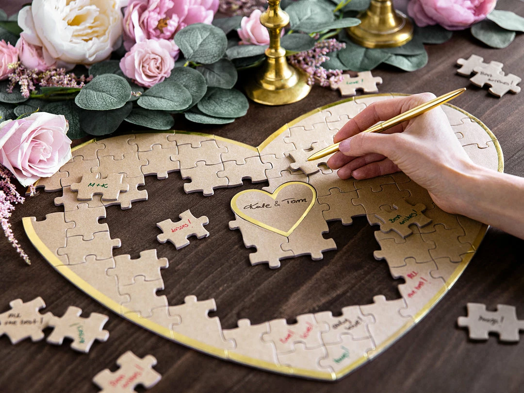 Partydecor Guest Book Heart Puzzle Wedding 3 Partydecor Guest Book Heart Puzzle Wedding