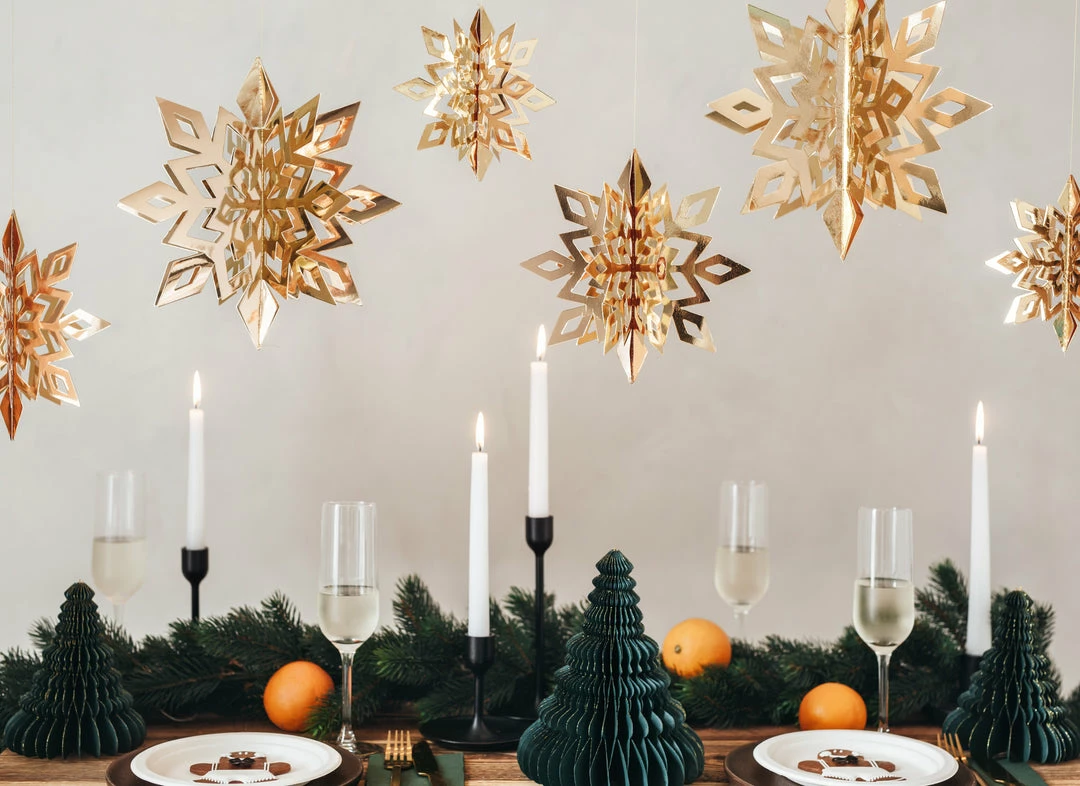 Partydecor Christmas Gift And Decoration Ideas Hanging Decoration Snowflakes Gold 4 Partydecor Christmas Gift And Decoration Ideas Hanging Decoration Snowflakes Gold