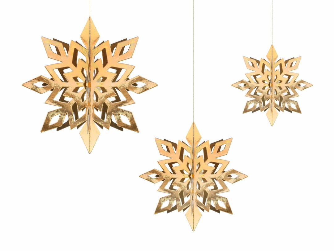 Partydecor Christmas Gift And Decoration Ideas Hanging Decoration Snowflakes Gold 3 Partydecor Christmas Gift And Decoration Ideas Hanging Decoration Snowflakes Gold