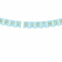 Partydecor Party Supplies Happy Birthday Banner Blue