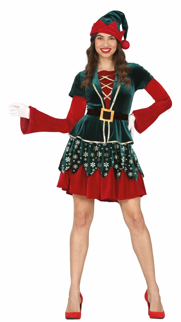 Fiestas Guirca Happy Elf Costume Ladies Christmas Costumes 3 Fiestas Guirca Happy Elf Costume Ladies Christmas Costumes