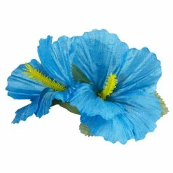 Wicked Hawaiian Hibiscus Flower Hair Clip Light Blue 5 Wicked Hawaiian Hibiscus Flower Hair Clip Light Blue