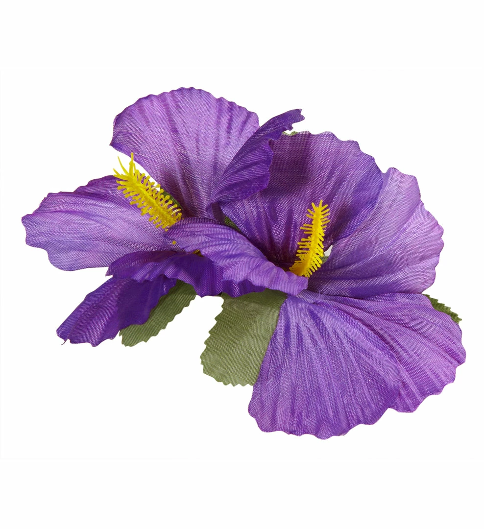 Wicked Hawaiian Hibiscus Flower Hair Clip Purple 4 Wicked Hawaiian Hibiscus Flower Hair Clip Purple