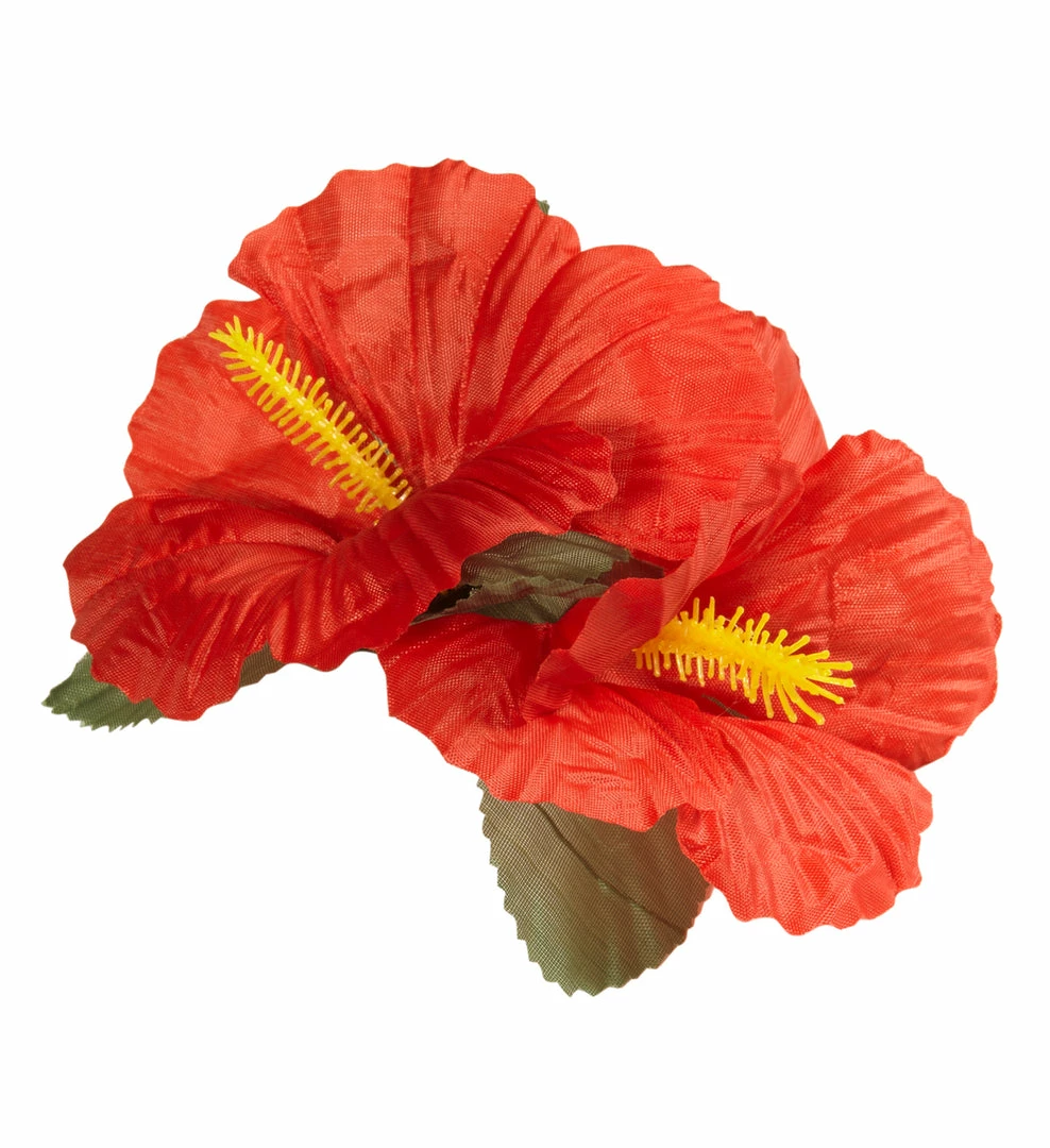 Wicked Hawaiian Hibiscus Flower Hair Clip Red 4 Wicked Hawaiian Hibiscus Flower Hair Clip Red
