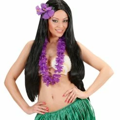 Wicked Hawaiian Hibiscus Flower Hair Clip Purple