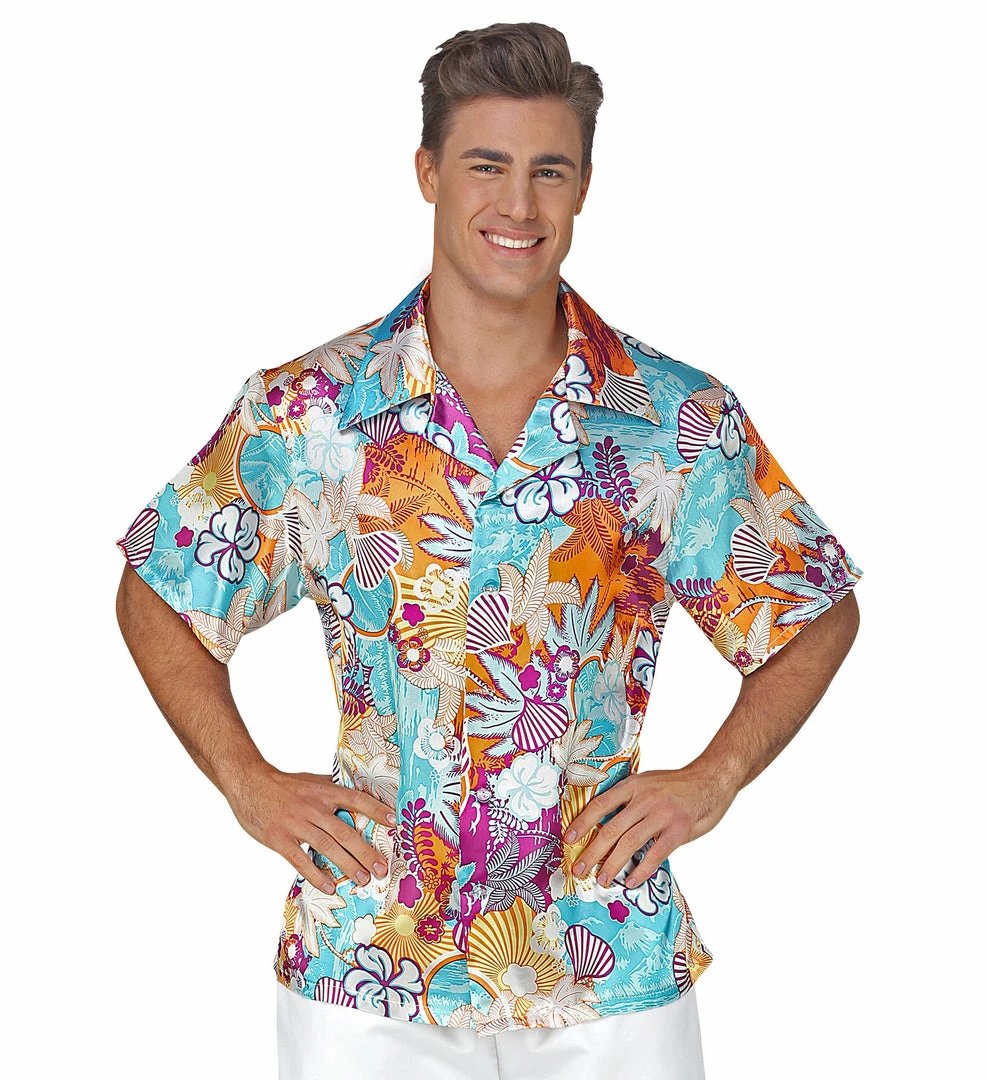 Wicked Hawaiian Shirt - Blue And Orange World Costumes 4 Wicked Hawaiian Shirt - Blue And Orange World Costumes