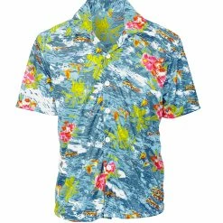 Widmann World Costumes Hawaiian Shirt Light Blue