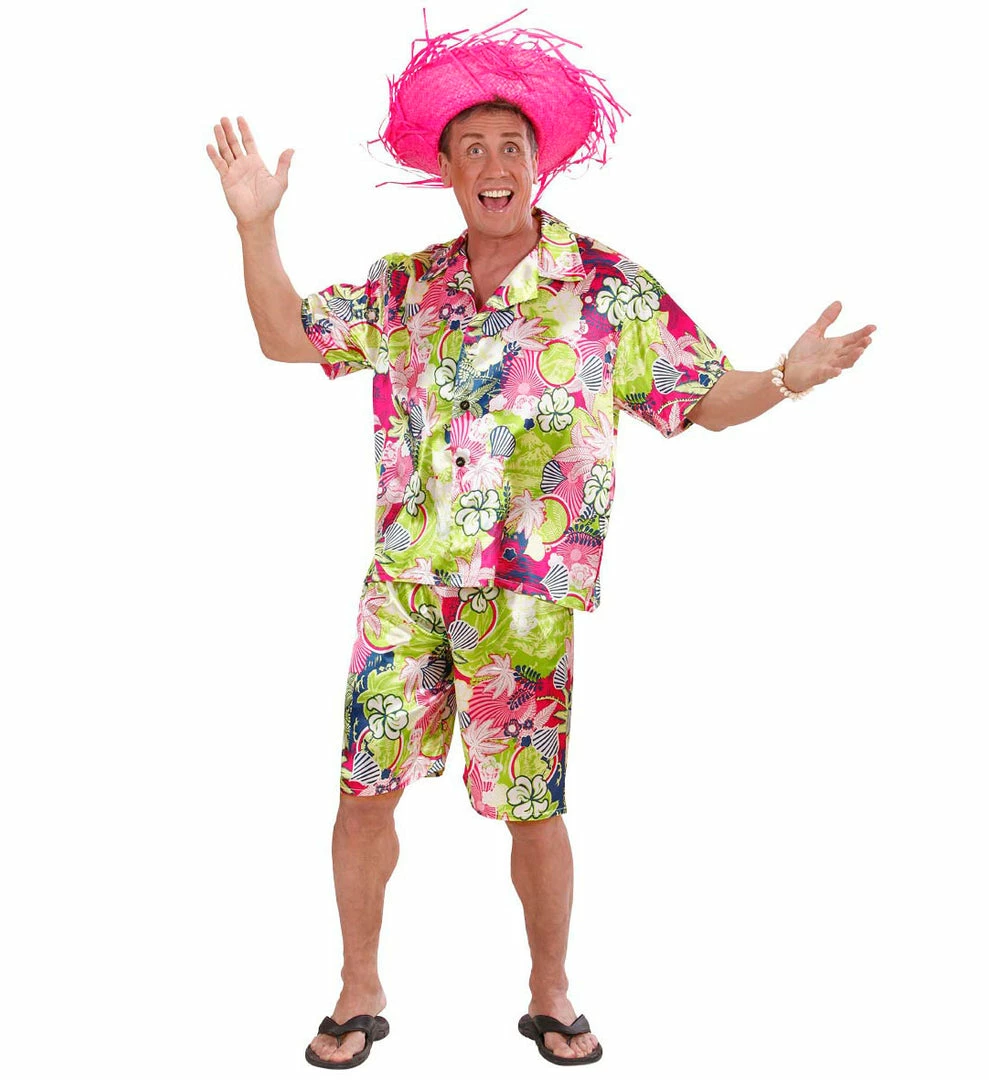 Widmann World Costumes Hawaiian Shirt And Shorts Costume Multicoloured 3 Widmann World Costumes Hawaiian Shirt And Shorts Costume Multicoloured