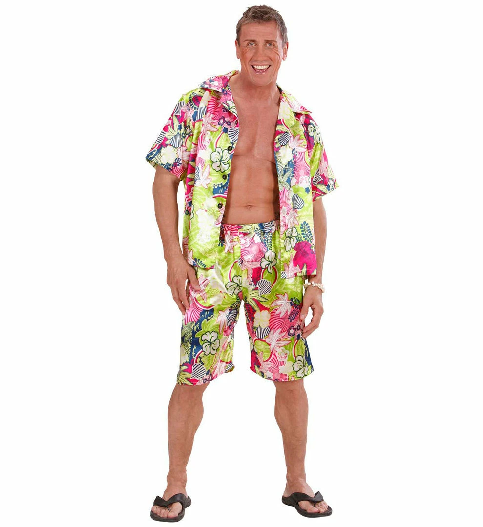 Widmann World Costumes Hawaiian Shirt And Shorts Costume Multicoloured 4 Widmann World Costumes Hawaiian Shirt And Shorts Costume Multicoloured