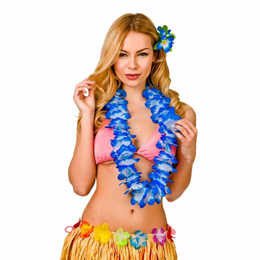 Wicked Hawaiian Deluxe Lei With Beads Blue 3 Wicked Hawaiian Deluxe Lei With Beads Blue