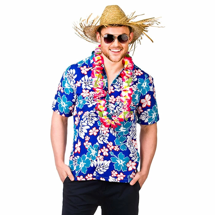 Wicked Hawaiian Shirt - Blue Flowers 3 Wicked Hawaiian Shirt - Blue Flowers