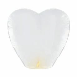 Partydecor Heart Sky Lanterns White