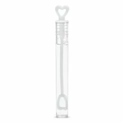 Partydecor Heart Bubbles Tubes White 48 Pack Wedding Favours