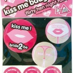 Smiffy's Hen Party Kiss Me Badges