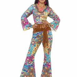 Smiffy's Hippy Flower Power Ladies Costume