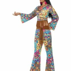 Smiffy's Hippy Flower Power Ladies Costume