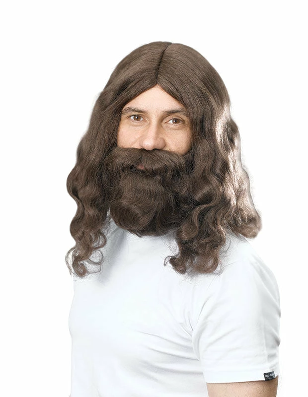 Bristol 1960's Hippy Jesus Wig And Beard Set 3 Bristol 1960's Hippy Jesus Wig And Beard Set