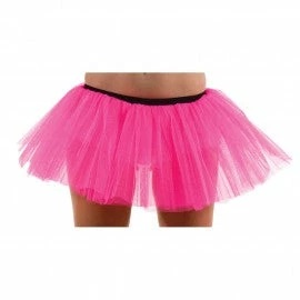 Wicked Hot Pink 3 Layer Tulle Tutu 1980's 3 Wicked Hot Pink 3 Layer Tulle Tutu 1980's