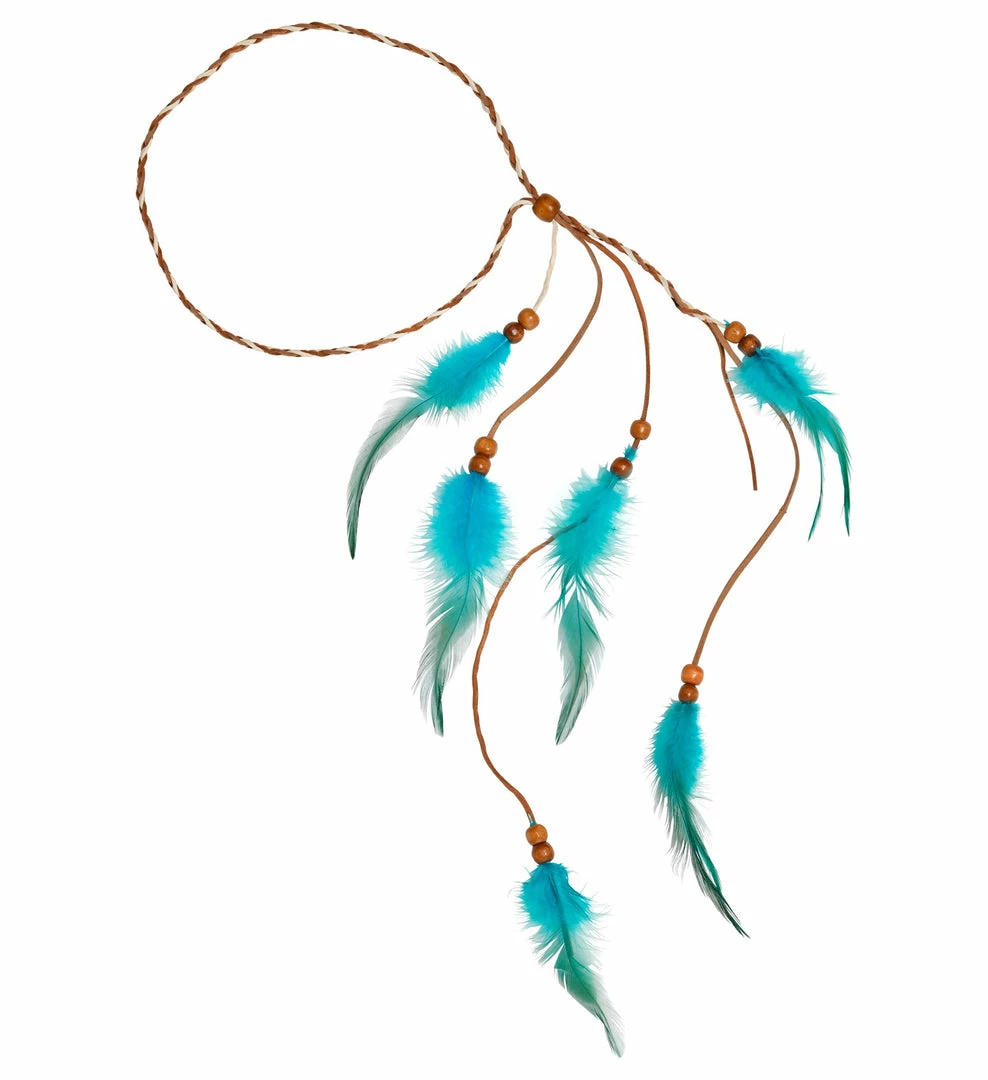 Widmann Indian Headband Turquoise Feathers 4 Widmann Indian Headband Turquoise Feathers