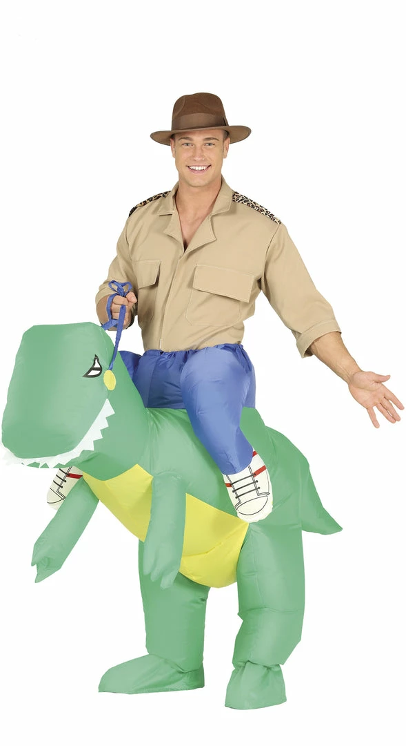 Fiestas Guirca Inflatable Riding Dinosaur Costume Funny 3 Fiestas Guirca Inflatable Riding Dinosaur Costume Funny