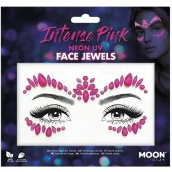 Paintglow Intense Pink Neon UV Face Jewels