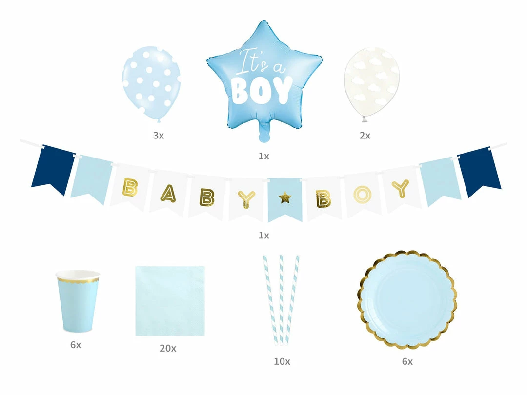Partydecor It's A Boy Baby Shower Party Kit Party Supplies 4 Partydecor It's A Boy Baby Shower Party Kit Party Supplies