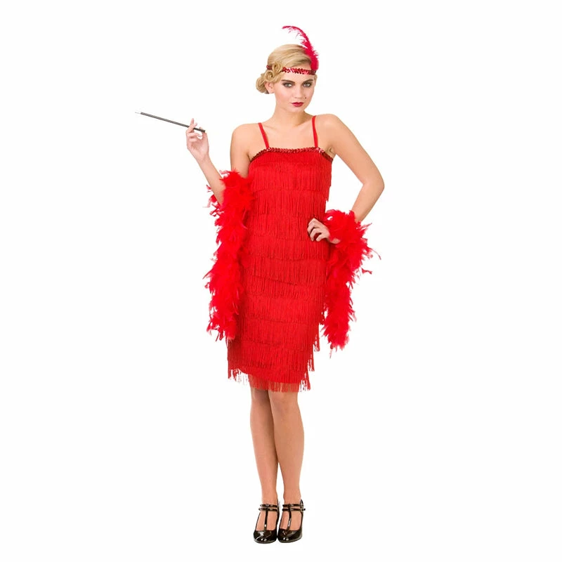 Wicked Jazzy Red Flapper Costume 3 Wicked Jazzy Red Flapper Costume