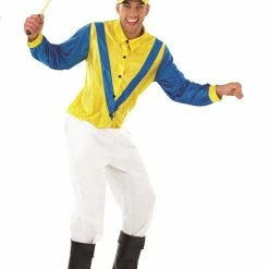 Funshack Uniform Costumes Jockey Costume Blue And Yellow
