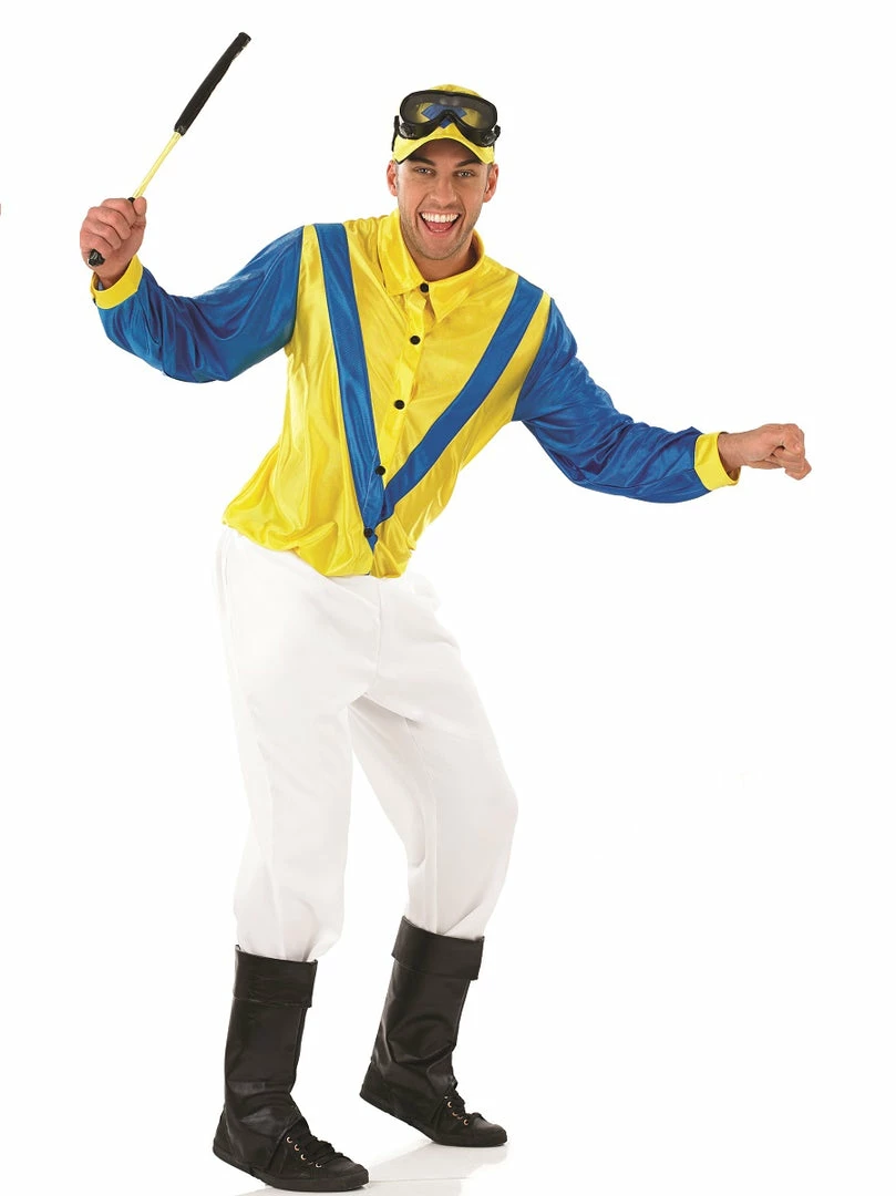 Funshack Uniform Costumes Jockey Costume Blue And Yellow 3 Funshack Uniform Costumes Jockey Costume Blue And Yellow