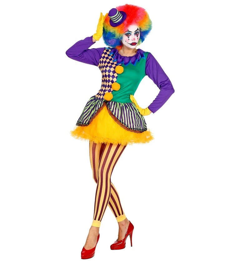 Widmann Jolly Joker Clown Costume Ladies 3 Widmann Jolly Joker Clown Costume Ladies