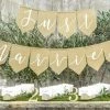 Partydecor Just Married Bunting Burlap Party Supplies