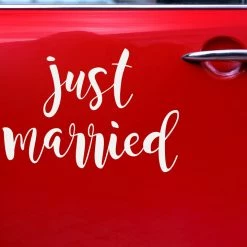 Partydecor Party Decorations Just Married Wedding Car Sticker Decoration 8 Partydecor Party Decorations Just Married Wedding Car Sticker Decoration