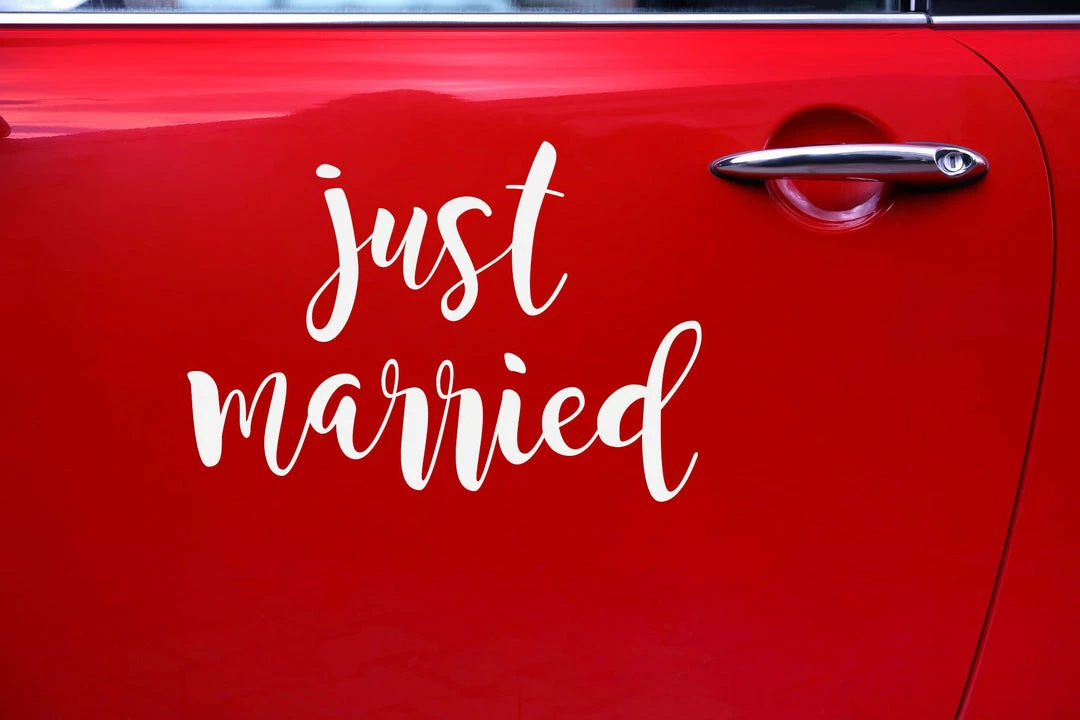 Partydecor Party Decorations Just Married Wedding Car Sticker Decoration 5 Partydecor Party Decorations Just Married Wedding Car Sticker Decoration