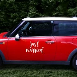 Partydecor Party Decorations Just Married Wedding Car Sticker Decoration 7 Partydecor Party Decorations Just Married Wedding Car Sticker Decoration