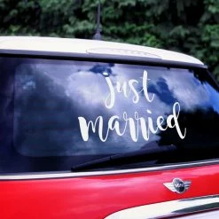 Partydecor Party Decorations Just Married Wedding Car Sticker Decoration 9 Partydecor Party Decorations Just Married Wedding Car Sticker Decoration