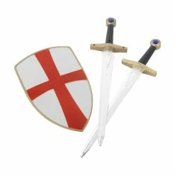 Smiffy's Medieval, Renaissance & Tudor Costumes Knight Crusader Shield And Sword Set