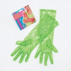 Bristol 1980's Lace Gloves Orange, Green Or Pink