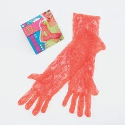 Bristol 1980's Lace Gloves Orange, Green Or Pink